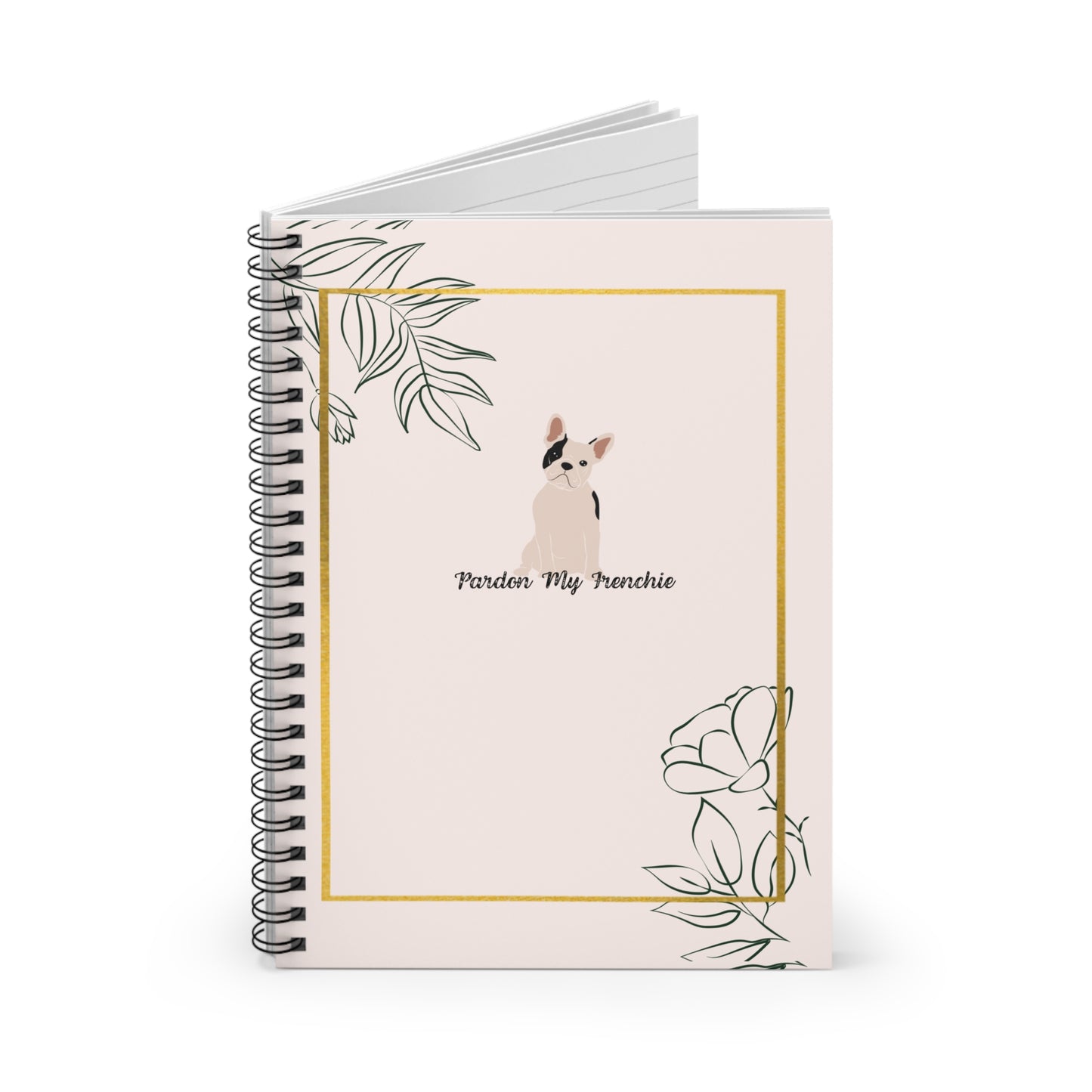 Frenchie Spiral Notebook - Ruled Line