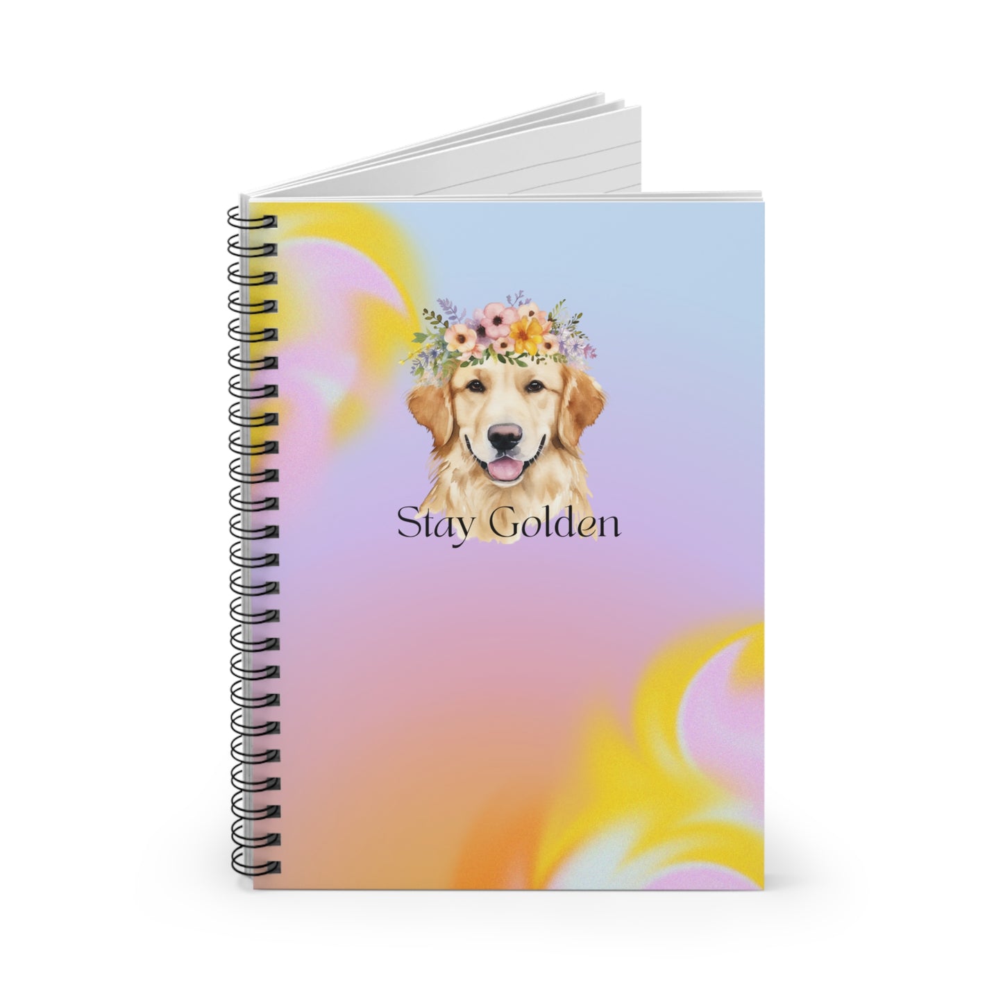 Stay Golden Spiral Notebook - Ruled Line